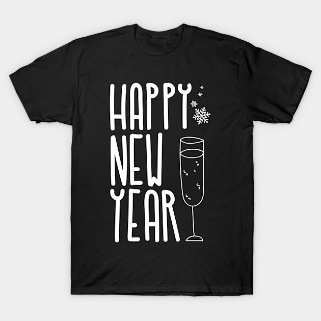 Christmas Happy New Year with Wine T-Shirt by andytruong